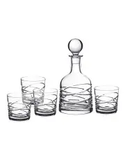 [Royal Doulton] Saturn Nouveau Crystal Decanter Set