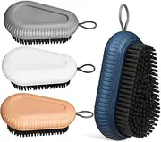 Baluue 4pcs Laundry Brush for Stains Scrubbing Household Cleaning Nail Brush Manicure Clean Brush Finger Nail Scrub Brush Carpet Cleaning Bathroom Scrub Brush Kit Dust Plastic