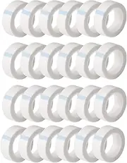 24 Rolls Adhesive Fabric Lash Tapes Eyelash Tape White for Eyelash Extension Supply