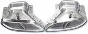 Compatible For Benz S-Class W222 18-21 Quad Tailpipe Black Stainless Steel Muffler Tip Exhaust Head(WHITE)