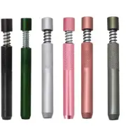 Portable Self Cleaning One Hitter Metal Bat Tobacco Smoking Dugout Pipe 6 Colors