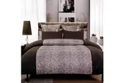 Big Sleep Leopard Chocolate Quilt Cover Set Single