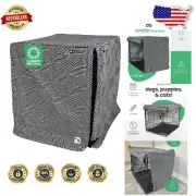 Breathable & Durable Dog Kennel Cover - Extra Large 42-Inch with Roll-Up Panels