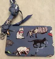 Vera Bradley Lanyard and Zip ID In Cat’s Meow Pattern NWT