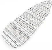 Encasa XO Ironing Board Covers (125x46 cm) Drawstring Tightening with Thick 3 mm Felt Padding, Easy Fit, Scorch Resistant, Printed - Cracker