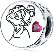 [LES FOLIES DI PAOLA GRIECO] Grandma Ti voglio bene Love Love Nephew Heart 925 Silver Charm - Les Folies Fits Pandora Sterling Silver Cubic Zirconia, Sterling Silver, Cubic Zirconia