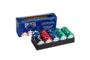 Bicycle 8G 100Count Clay Poker Chips W/Casino Tray Premium 8G Clay-Filled Poker Chips with Casino Tray, 100Count