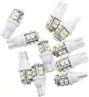PoLarlander 10pcs T10 10SMD Car Wedge LED Lights 10 SMD Turn Signal Clearance Lamps Interior Bulbs DC12V