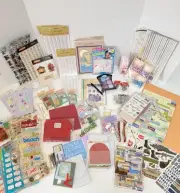 HUGE LOT~Craft Supplies~1000+ pc~Stencils~Stickers~Scrapbook ~Borders~Paper~Tags