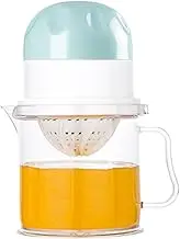 Manual Juicer, Fruit Juicer Squeezer Handheld, No Pulp Extractor, 450ml Clear Cup Attached, Kitchen Tool, for Travel, Dorm, Home, Lime, Guava, Pomegranate, 7.2x3.94x3.94 inches