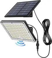 Solar Lights Outdoor, 113 LED Wall Lights 1500mAh Spotlight, 3 Modes Flood Lights with Motion Sensor and Remote, High Lumen Solar Security Lights IP65 Waterproof for Yard Porch Patio (1 Pack)