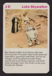 1978 German STAR WARS #3D LUKE SKYWALKER,R2 D2,C3-PO,Obi Wan Kenobi Card EX