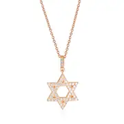 GEORGINI ROCK STAR STAR OF DAVID ROSE GOLD PENDANT