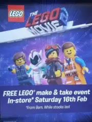 UK LEGO MOVIE 2 'HUGE' 4ft IN STORE ADVERTISING BRICK BUILDING EVENT POSTER