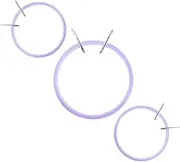 Parliky 3Pcs Adjustable Head Embroidery Set Cross Stitch Frames for DIY Needlework Lightweight Craft Sewing Equipment for Home Studio