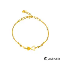 在飛比找ETMall東森購物網優惠-JoveGold漾金飾 更美的自己黃金手環