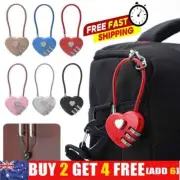 Lovely Heart Shaped Design 3 Digit Combination Mini Padlock Password Lock SafeNJ