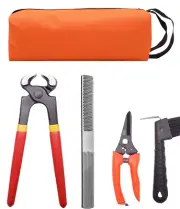 8 Inch Farrier Hoof Tool Kit（5 Piece） Mini Rasp Hoof File Goat Pig Equine Metal