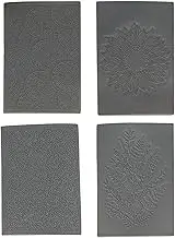 4Pcs Clay Texture Sheets Multifunctional Impression Mat Stamps Tools