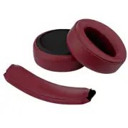 Geekria Earpad + Headband Compatible with SONY MDR-XB950BT Headphone (Dark Red)