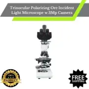 Trinocular Polarizing Ore Incident Light Microscope w 3Mp Camera