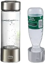 Portable Hydrogen Water Generator Ionizer with Bottle Adapter Hydrogen Rich Water Bottle with SPE Technology Make Hydrogen Content Up to 1600 PPB Discharge Ozone and Chlorine 350 Ml