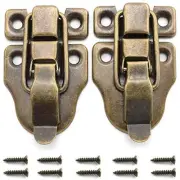 2-Pack Antique Duckbilled Toggle Latch Wooden Box Spring Loaded Hasp Latch