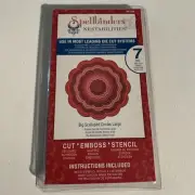 Spellbinders Die Templates BIG SCALLOPED CIRCLES LARGE S4-249