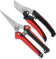 ETHZZLE 2pcs Stainless Steel Pruning Shears for Garden Versatile Leaf Cutting Scissors for Branches Flowers and Bonsai Trimming Durable Design for Enhanced Gardening Efficiency