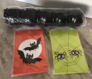 Halloween Sm Treat Bags & Black Witch Cauldrons Holiday Kitchen Bats Spiders NEW