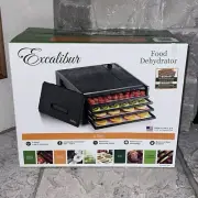 New Excalibur 4-Tray Food Dehydrator Jerky Maker 220W Adjustable Thermostat 2400