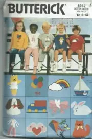 Butterick Sewing Pattern 6972 Childs Shirt Shorts Pants Size 2-4