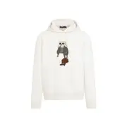 [Ralph Lauren Purple Label] Ralph Lauren Purple Label-Classic Cream White Cotton Bear Hoodie-Uomo S STAND