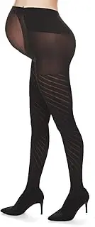 [MeMoi] Women's Spiral Patterned Microfiber Maternity Tights