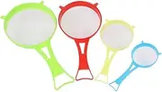 4Pcs Small Plastic Mesh Scoop Strainer Food Sieve Colander Kitchen Basket
