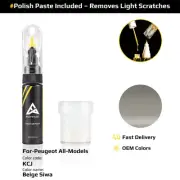 Touch Up Paint For Peugeot All Models KCJ Beige Siwa With Polish Paste