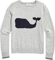 [vineyard vines] Girls' Whale Intarsia Crew Neck Sweater