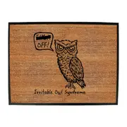 Irritable Owl Syndrome - Funny Novelty Doormat Man Cave Floor mat