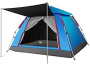 Large Outdoor Camping Tent 3-4 People Pop Up Tent Thick Sunscreen Waterproof Canopy Automatic Tent Family Parties Travelling