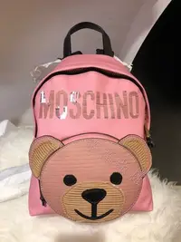 在飛比找Yahoo!奇摩拍賣優惠-※芯閣名牌精品店※ MOSCHINO 瓦楞紙熊 後背包 手提