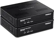 TRENDnet Ethernet Over Coax MoCa 2.5 Adapter (2-Pack), TMO-312C2K, Backward Compatible with MoCA 2.0/1.1/1.0, RJ-45 Gigabit LAN Port, Supports Net Throughput up to 1Gbps, Support up to 16 Nodes, Black