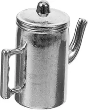 ERINGOGO Realistic Mini Pot Model 1:12 Scale Mini House Pot Smooth Surface Mini Espresso Pot for Dollhouse Decor Layout