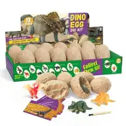 Easter Egg Dig Kit with 12 Dinosaur Toys for Kids Archaeology Science STEM Activity for Exciting Excavation Fun