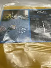 Sleater Table Elegance Tablecloth Rayon Soil Releasing 60x80 Oval Mustard