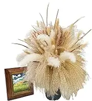 Dried Pampas Grass Decor - Rustic Dried Floral Arrangement Centerpiece - Dry Flowers Bouquet Decor Table Centerpiece for Rustic Farmhouse Decor
