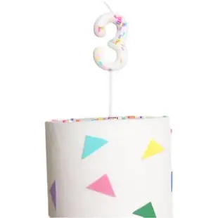 彩虹色立體寶寶周歲派對數字蠟燭