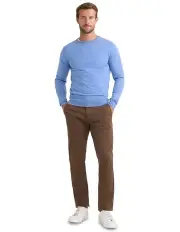 [Oxford] Crew Neck Pure Wool Pullover in Blue