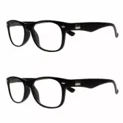 2 PC Men's Classic Computer Reading Glass Eyeglass +1.0 ~ +4.0 4.5 5.0 + 6.0