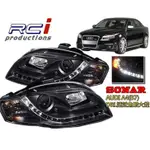 RC HID LED專賣店 SONAR AUDI A4 B7 06-08 DRL款 雙光 遠近魚眼大燈組 含馬達