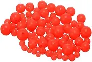 uxcell Fishing Beads Glow Soft Plastic Fishing Bait Eggs Lure Rigs Accessories, 4/5/6/8/10 mm Fit for Saltwater Freshwater - Round (500 Pack, Red)